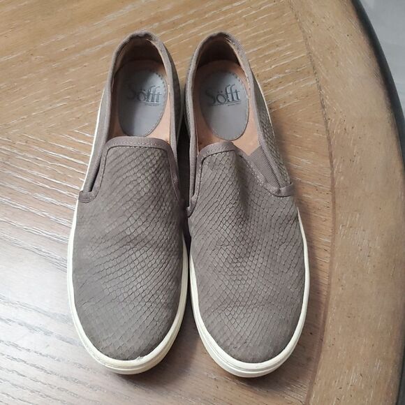 Sofft Somers 111, Grey Leather Slip On Loafers, Size 8 - Picture 3 of 10